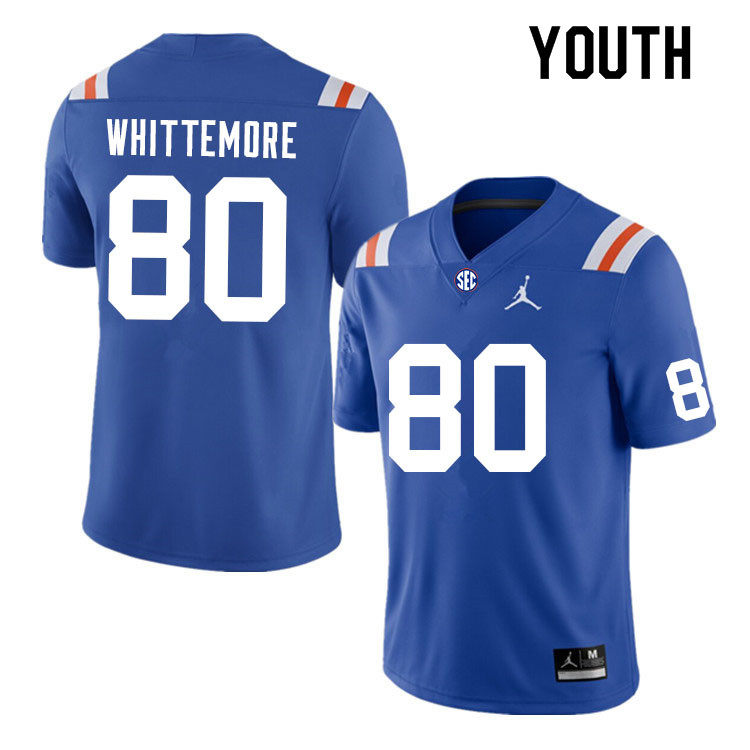 Youth #80 Trent Whittemore Florida Gators College Football Jerseys Sale-Throwback - Click Image to Close
